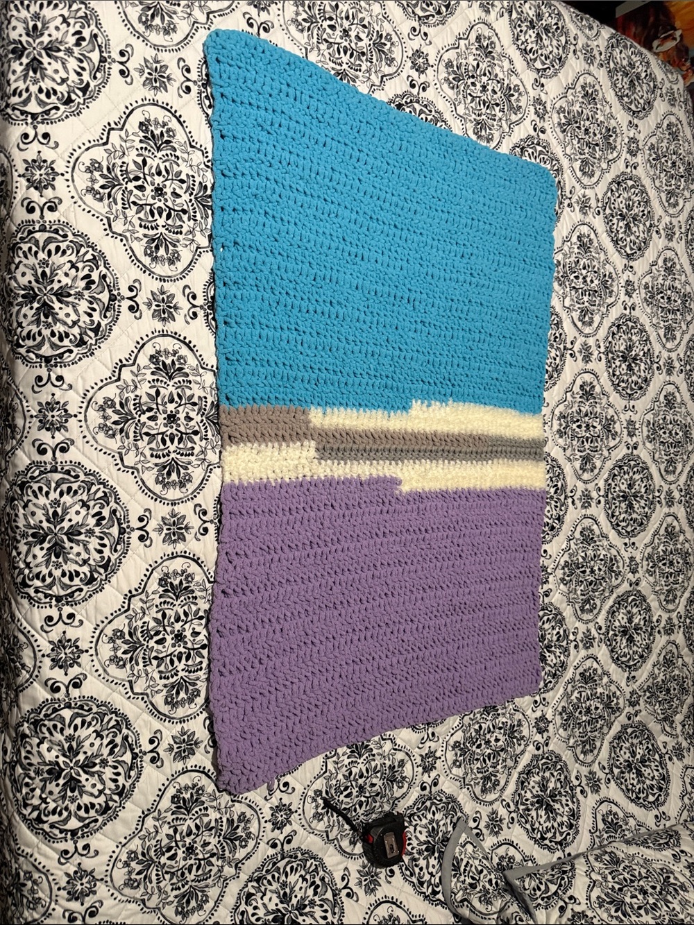Hand crocheted throw